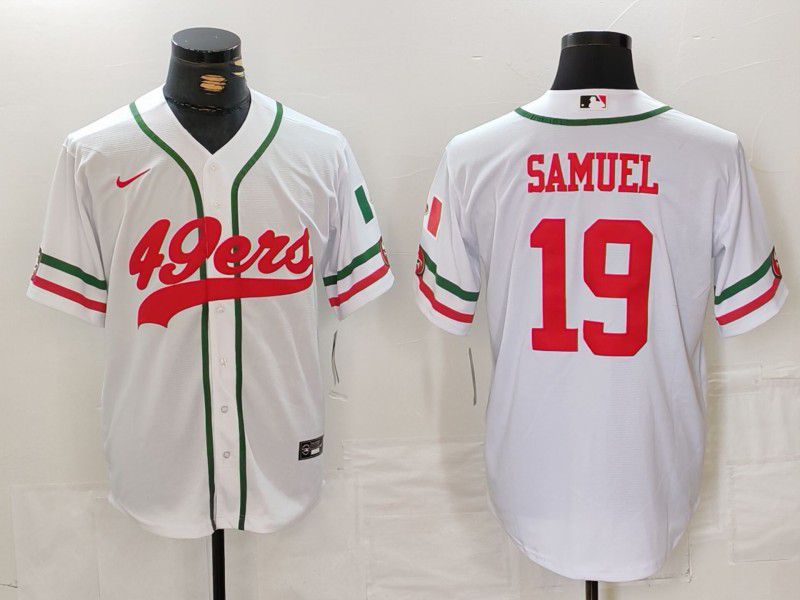 Men San Francisco 49ers #19 Samuel White Joint Name 2024 Nike Limited NFL Jersey style 1